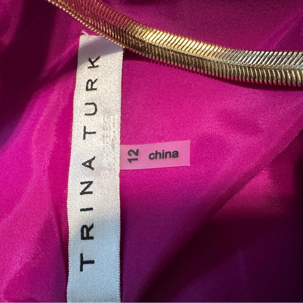 Trina Turk Felisha Chain Link Halter Dress in Dewberry - Picture 6 of 8